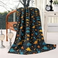 thumbnail image 2 of DarkBlue Dinosaurs Pattern Blanket,Comfortable Soft Flannel Throw Blanket,All Season,Warm Lightweight Blankets for Sofa Bed Couch Living Room Chair,40"x50", 2 of 4