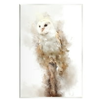 Stupell Perched Barn Owl Wildlife Animals & Insects Painting Wall Plaque Unframed Art Print Wall Art