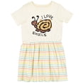 thumbnail image 3 of Inktastic I Love Snails Girls Toddler Dress, 3 of 5