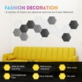 thumbnail image 4 of INTIGE 12 Pack Self-Adhesive Hexagon Acoustic Panels, 12" x 10" x 0.5", High Density Soundproof Panel, Gray, 4 of 7