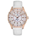 thumbnail image 2 of 98R150 Women's Rose Gold Tone White Leather Strap Watch, 2 of 3