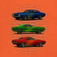 thumbnail image 3 of 1970 Road Legends Muscle Car T-shirt American Vintage Classic Men's Tee, 3 of 7