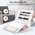 thumbnail image 4 of Funda compatible con iPad 10, carcasa trasera translúcida ultrafina con función de encendido y apagado automático, compatible con iPad 10, color oro rosa, 4 of 5