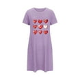 thumbnail image 5 of Chemises de Nuit pour Femmes Chemise de Nuit pour Femme Robe de Nuit Manches Courtes Chemise de Nuit Imprimée Vêtements de Nuit Chemises de Nuit Douces Imprimé de la Saint-Valentin Chemises de Nuit Douces Robe de Nuit Classique, 5 of 5