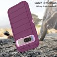 thumbnail image 4 of Asuwish Compatible with Google Pixel 7 5G Phone Case Hybrid Rugged Shockproof Hard Protective Drop Proof Full Body Heavy Duty Mobile Cell Cover for Pixel7 Pixle Seven 6.3 inchWomen Men Purple, 4 of 7