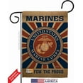 thumbnail image 2 of Breeze Decor BD-MI-G-108398-IP-DB-DS02-US Marine Corps Burlap Americana - Everyday Military Impressions Decorative Vertical Garden Flag - 13 x 18.5 in., 2 of 5
