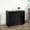 Distressed Black, variant on Naomi Home Amy 5-Drawer Office File Storage Cabinet with Shelves, Brown Oak, 1 Unit