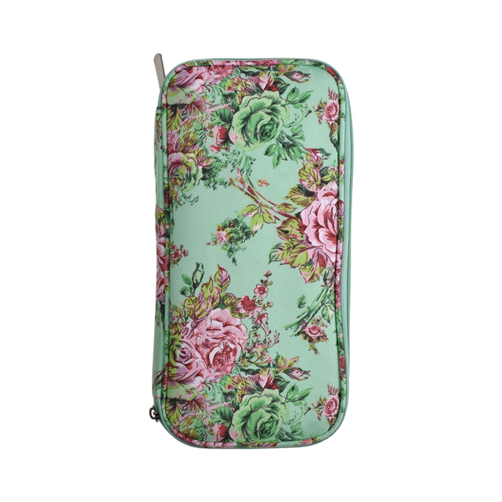 HOMYL Crochet Hook Case, Knitting Bag, Sewing Accessory Organizer, Waterproof, Easy to Green