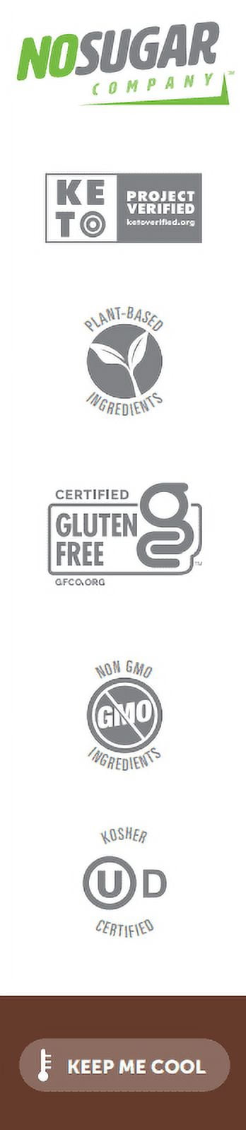 No Sugar Keto Chocolate Fudge Brownie Bars, Gluten-Free, Vegan, 4 Count 5.64oz