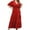Red, variant on ZVNAΖH Women's Casual Dress Summer Long Maxi Dresses Plus Size Dot Print Short Sleeve V Neck Maxi Dress