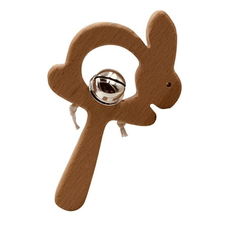 

Winter Savings Clearance! SuoKom 100% Wooden Bear Baby Rattles Bracelet Teething Pain Relief Gifts Small Bell