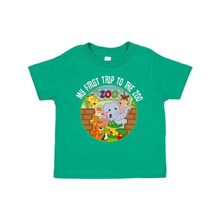 

Inktastic 1st Trip to Zoo Animals Outfit Gift Toddler Boy or Toddler Girl T-Shirt