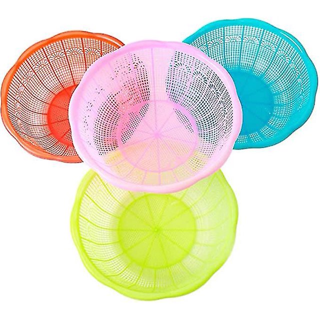 Cesta de plástico redonda Cocina Lavadora Lavado Arroz Tamiz Lavado Arroz Cesta Drenaje Lavado Cesta de verduras 10 Cestas de lavado de verduras Bao