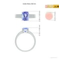 thumbnail image 4 of ANGARA Natural Cushion 1.6 ct Tanzanite Cocktail Ring with Diamonds in 14K White Gold for Women (Size-8x6mm) | December Birthstone, Anniversary, Jewelry Gift for Women | Natural Tanzanite Ring, 4 of 8