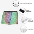 thumbnail image 3 of Honeii Rainbow Peacock Feathers Men's Underwear Boxer Briefs Pack, ComfortSoft Boxer Brief for Men, Moisture-Wicking Breathable-Medium, 3 of 5
