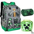 thumbnail image 1 of Minecraft Sac à Dos d'École Primaire pour Enfants et École Secondaire avec Grande Capacité, 1 of 1
