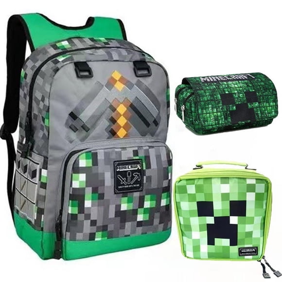 Minecraft elementary school backpack for children and middle school with large capacity