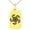 Gold, variant on Stainless Steel Greek Mythology Hydra Engraved Small Rectangle Dog Tag Charm Pendant Necklace