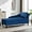Blue, variant on ACMEASE Modern Velvet Tufted Storage Chaise Lounge Chair with Lumbar Pillow, Black