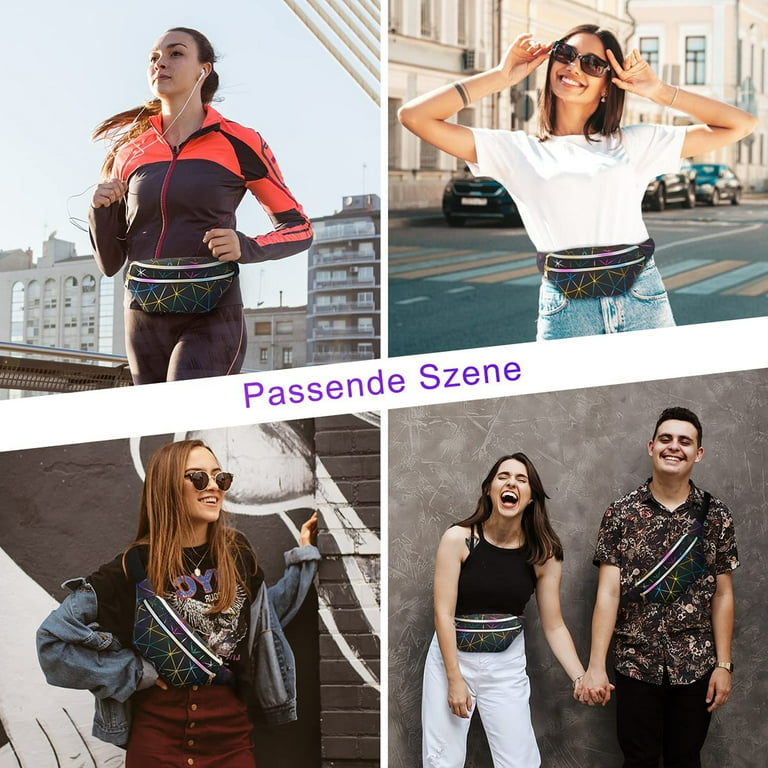 Geometric holographic 2025 fanny pack