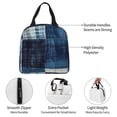 thumbnail image 4 of KLL Indigo Patchwork Quilt Print Insulated Lunch Bag Women, Reusable Cute Tote Lunch Box for Adult & Men, Leakproof Cooler Lunch Bags for Work Office Travel Picnic, 4 of 6