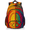 Blue, variant on Rainbow Hippie Peace Symbol Laptop Backpack for Women Men, 18.3 Inch Large Computer Backpacks Fashion Teacher Nurse Bag Casual Daypack for Work Travel