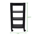 thumbnail image 4 of Mind Reader 4-Tier Adjustable Printer Stand with Wheels, Black, 4 of 7