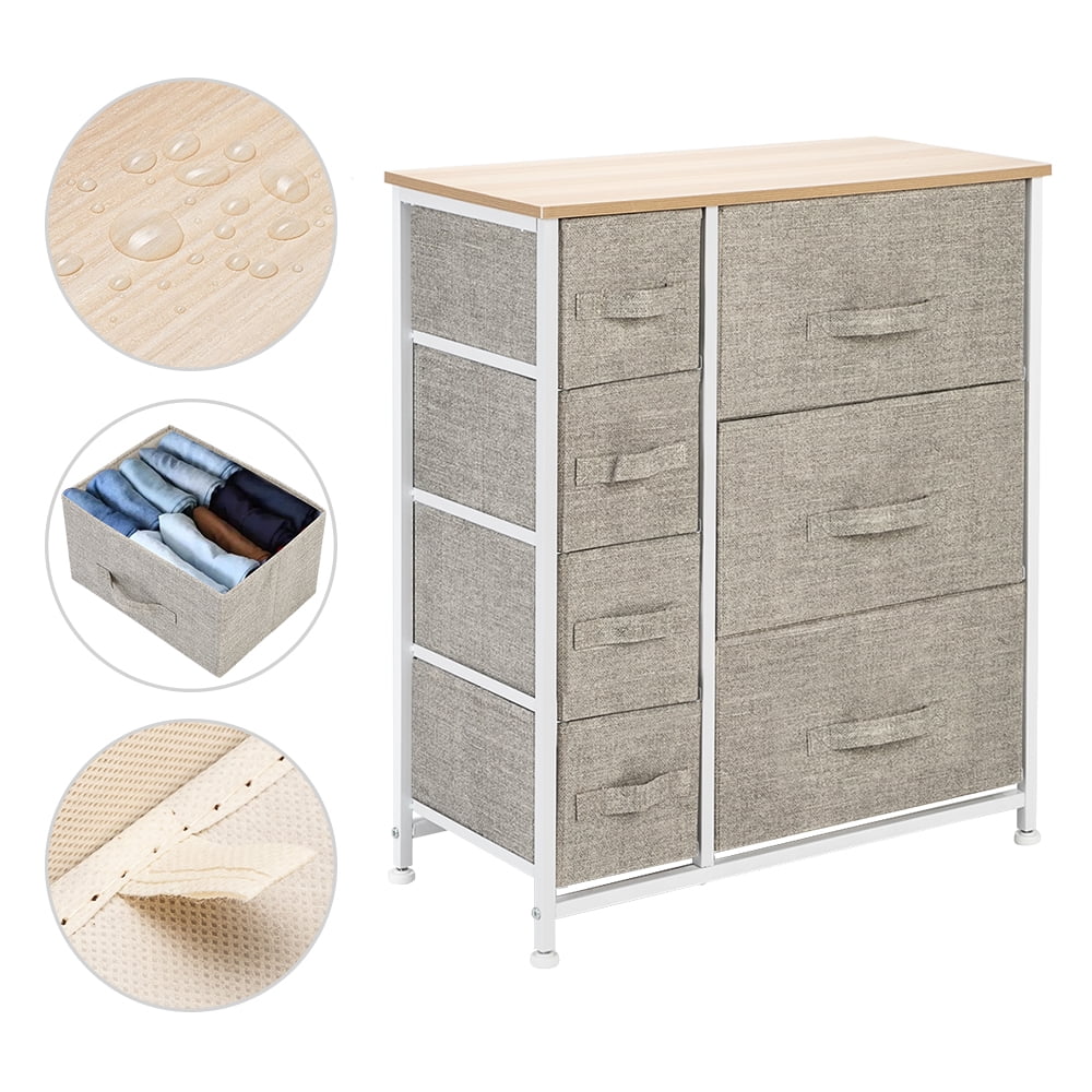 Lowestbest 4 Tier Dresser Organizer, 7 Cube Fabric Dresser Tower For Bedroom/Hallway/Entryway/Closets Lowestbest 4 Tier Dresser Organizer, 7 Cube Fabric Dresser Tower For Bedroom/Hallway/Entryway/Closets