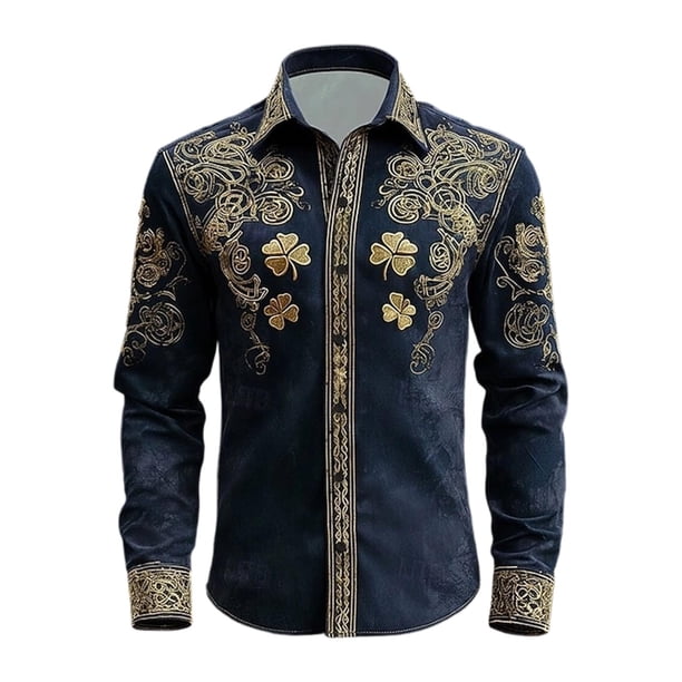 Camisetas de Navidad de Manga Larga de los Hombres de Moda Casual de Manga Larga Camiseta de Blusa de Cuello para Primavera Invierno Al Aire Libre Diario