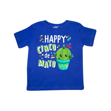 

Inktastic Happy Cinco de Mayo- cute cactus Gift Toddler Boy or Toddler Girl T-Shirt