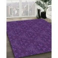 thumbnail image 3 of Ahgly Company Machine Washable Indoor Rectangle Transitional Dark Orchid Purple Area Rugs, 4' x 6', 3 of 7
