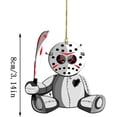 thumbnail image 3 of Adornos para árbol de películas de terror, adornos colgantes creativos de terror para Halloween, adornos colgantes de terror para coche, mini adornos para árbol de Halloween, adornos navideños para de, 3 of 4