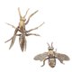 thumbnail image 4 of 2 adornos de escritorio vintage de latón con forma de avispa y abeja, estatuas únicas de animales de latón, figuras de abejas realistas para oficina, sala de estar y estudio., 4 of 6