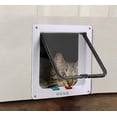 thumbnail image 2 of Puerta de plástico para mascotas, puerta para gatos, puerta para perros, puerta para gatos, orificio blanco, tamaño M, 2 of 5