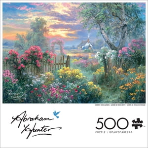 Buffalo Games Abraham Hunter Summer Rose Garden 500-Pc Puzzle