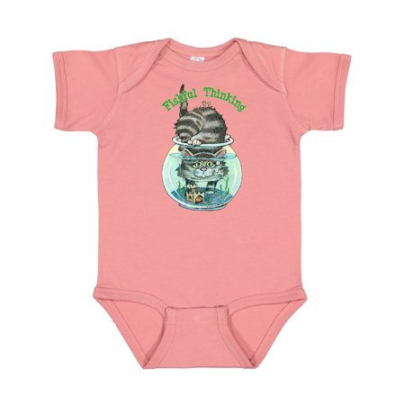 

Inktastic Fishful Thinking Cat in Fish Bowl Gift Baby Boy Bodysuit