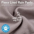 thumbnail image 4 of JAN & JUL Kids' Waterproof Packable Fleece-Lining Winter Rain-Pants for Boys and Girls (Fleece-Lined: Soft Brown, Size 3T), 4 of 7