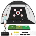 thumbnail image 1 of Golf Net Anygulf de 10 x 7 pies con alfombrilla Tri-Turf para interiores y exteriores, 1 of 7