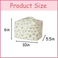 thumbnail image 2 of uekeboag - Bolsa de maquillaje acolchada de viaje grande para mujer, bolsa de cosméticos de algodón floral, bolsa organizra de artículos de cambir estética floral, 2 of 3