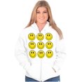 thumbnail image 3 of Positive Happy Faces Smile Emoticons Zip Up Hoodie Men's Women's Brisco Brands S, 3 of 5