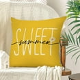 thumbnail image 5 of Sweet Summer Daisy Flower Decorative Throw Pillow Covers 18 x 18 Set of 4, Hello Sunshine Yellow Truck Floral Cushion Case Decor, Seasonal Home Decoration for Sofa Couch, 5 of 5