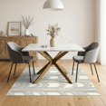 thumbnail image 3 of ODIKA 5'x7' Washable Area Rug Grey Symmetrical Neutral Border Vertical Panels Subtle Boho Vintage for Small Living Room, Bedroom, Easy Care, Non-Shedding, Pet Friendly, 3 of 7