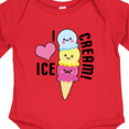 thumbnail image 4 of Inktastic I Love Ice Cream with Cute Ice Cream Cone Boys or Girls Long Sleeve Baby Bodysuit, 4 of 5