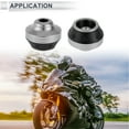 thumbnail image 3 of 15mm Motorcycle Slider Frame Aluminum Alloy Plastic Wheel Fairing Protection Crash Pad Protector Guard 59mm 45mm Silver Tone 2 Pcs, 3 of 7