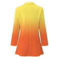 thumbnail image 5 of Chaquetas de traje clásico Cárdigan estampado para mujer, traje Formal, manga larga, , oficina de negocios, chaqueta, abrigo, blusa,blazer moda（Anaranjado， XL), 5 of 5