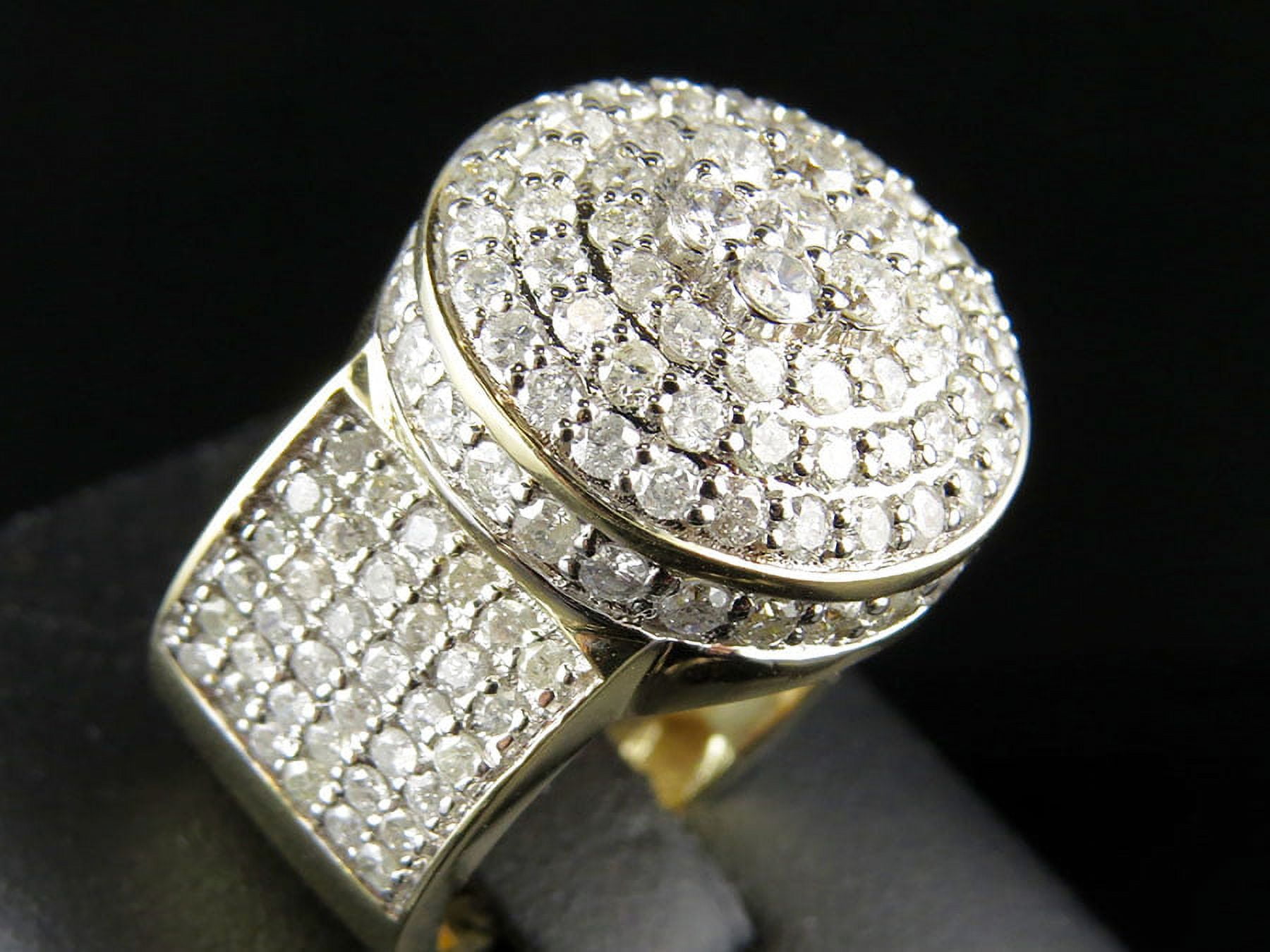 10K Yellow Gold XL Lollipop Diamond Pinky Ring 4.35ct 10K Yellow Gold XL Lollipop Diamond Pinky Ring 4.35ct