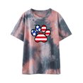 thumbnail image 1 of Blusa suelta de manga corta con cuello redondo y estampado a la moda para mujer Fridja  ghk1239, 1 of 1