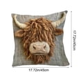 thumbnail image 3 of Bonita funda de cojín decorativa bordada | Funda de cojín con estampado de doble cara de pelusa corta de 45 cm para sofá, dormitorio, sala de estar, decoración del hogar, 3 of 6