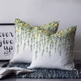 thumbnail image 3 of Eucalyptus Lemon Throw Pillow Covers, Soft Pillowcases with Invisible Zipper, Sage Green Plant Leaf Yellow Fruit Decorative Square Pillow Cushion Covers for Living Room Couch Sofa Bed 26x26 Inches, 3 of 8