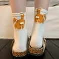 thumbnail image 6 of Darzheoy Animal Knit Socks Hand Crocheted Winter Warm Socks with Cat Design for Christmas Gifts and Cozy Wear, 6 of 9